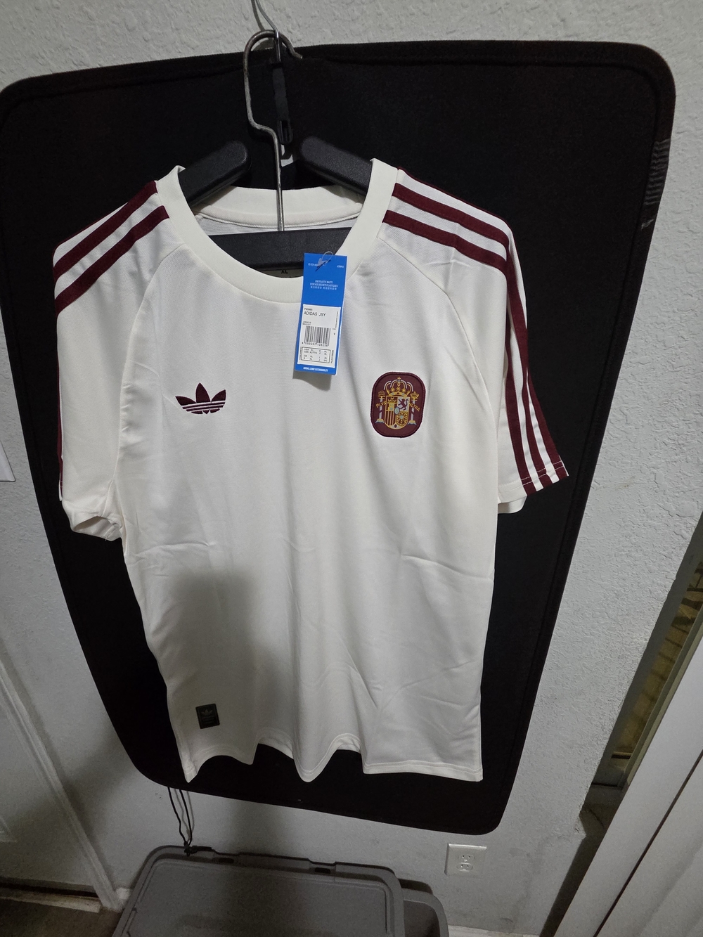 Adidas SPAGNE MAN White & Maroon Soccer Jersey